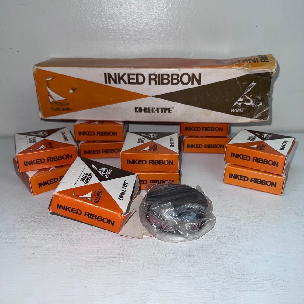 11pk Vtg Ko-Rec Type Inked Ribbon Spool 39 IBM Electromatic Model C D Black Red